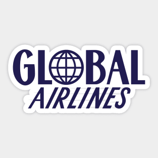 Global Airlines - White Background Sticker